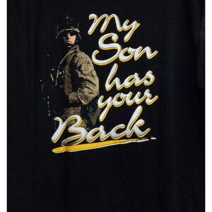 Frontline Mens Black Cotton T-Shirt No Need To Worry America Short Sleeve 2X